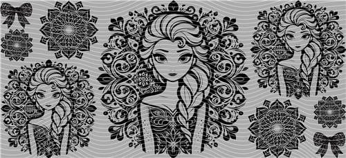 16oz black and white-B 12